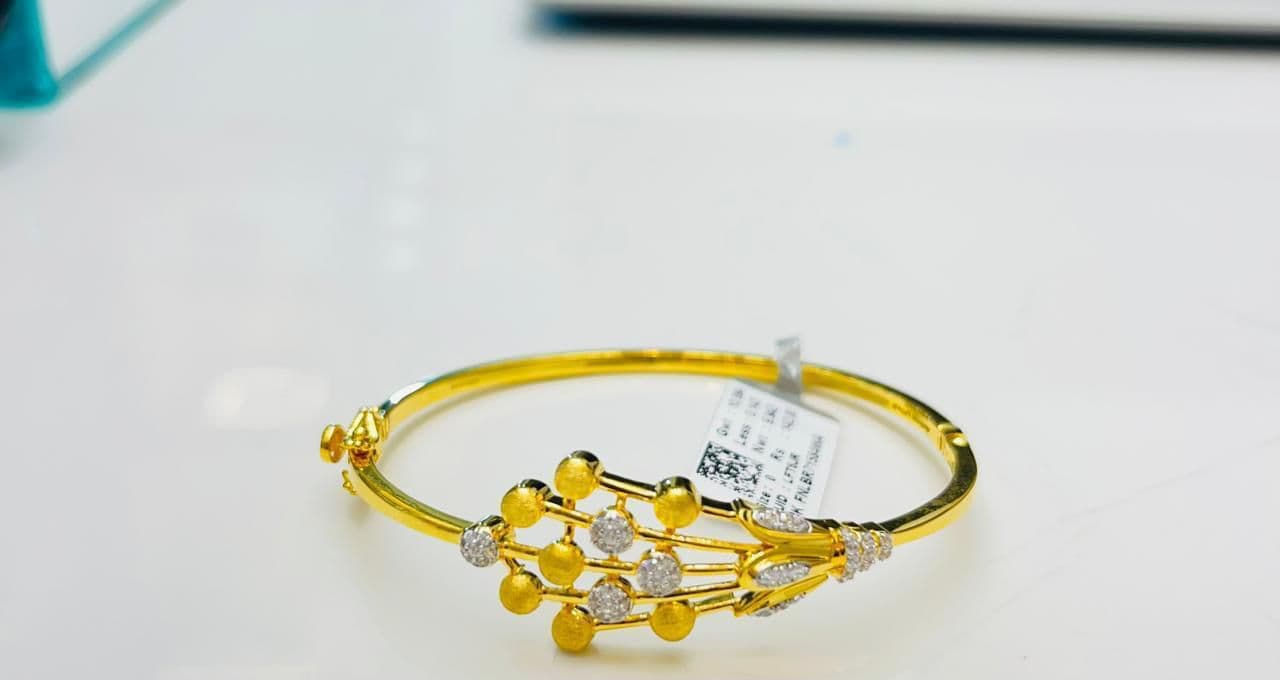 Spray Floral Ball and Diamond Bangle