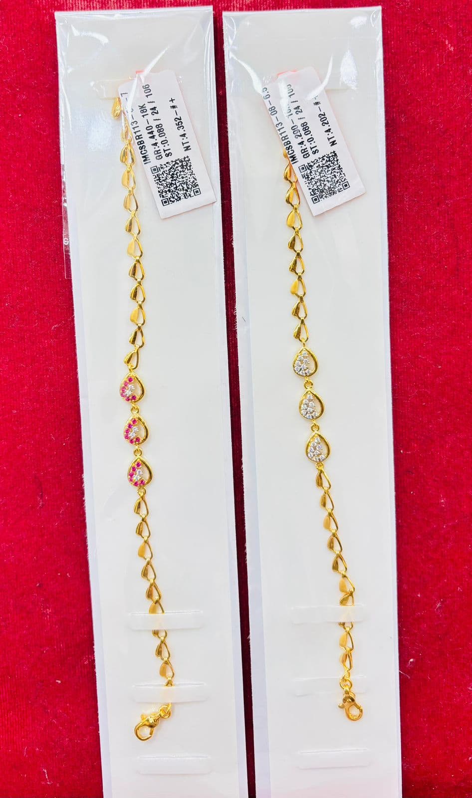18K Diamond Teardrop Ladies Bracelet