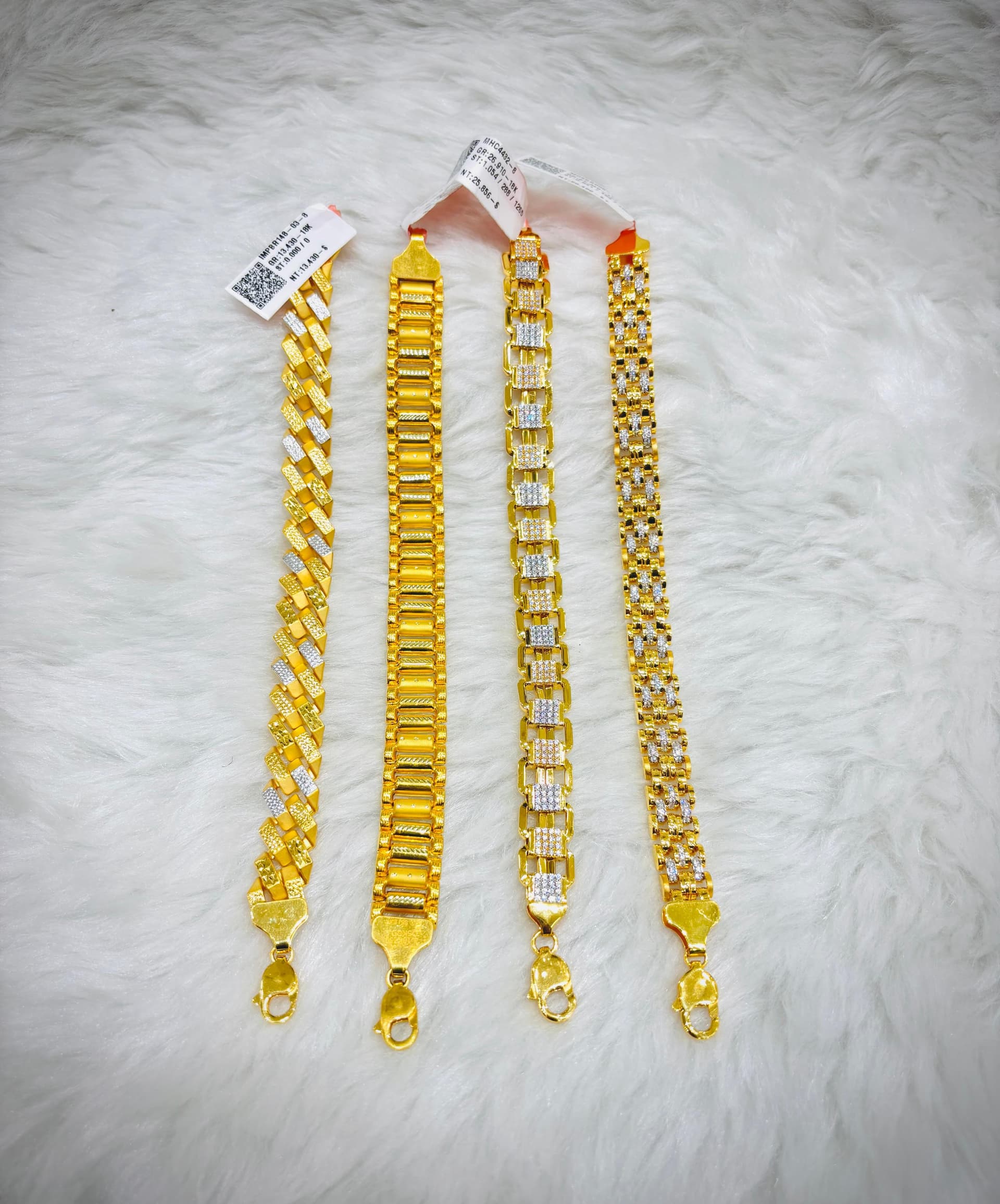 Gents Yellow Gold Double Box Chain Bracelet