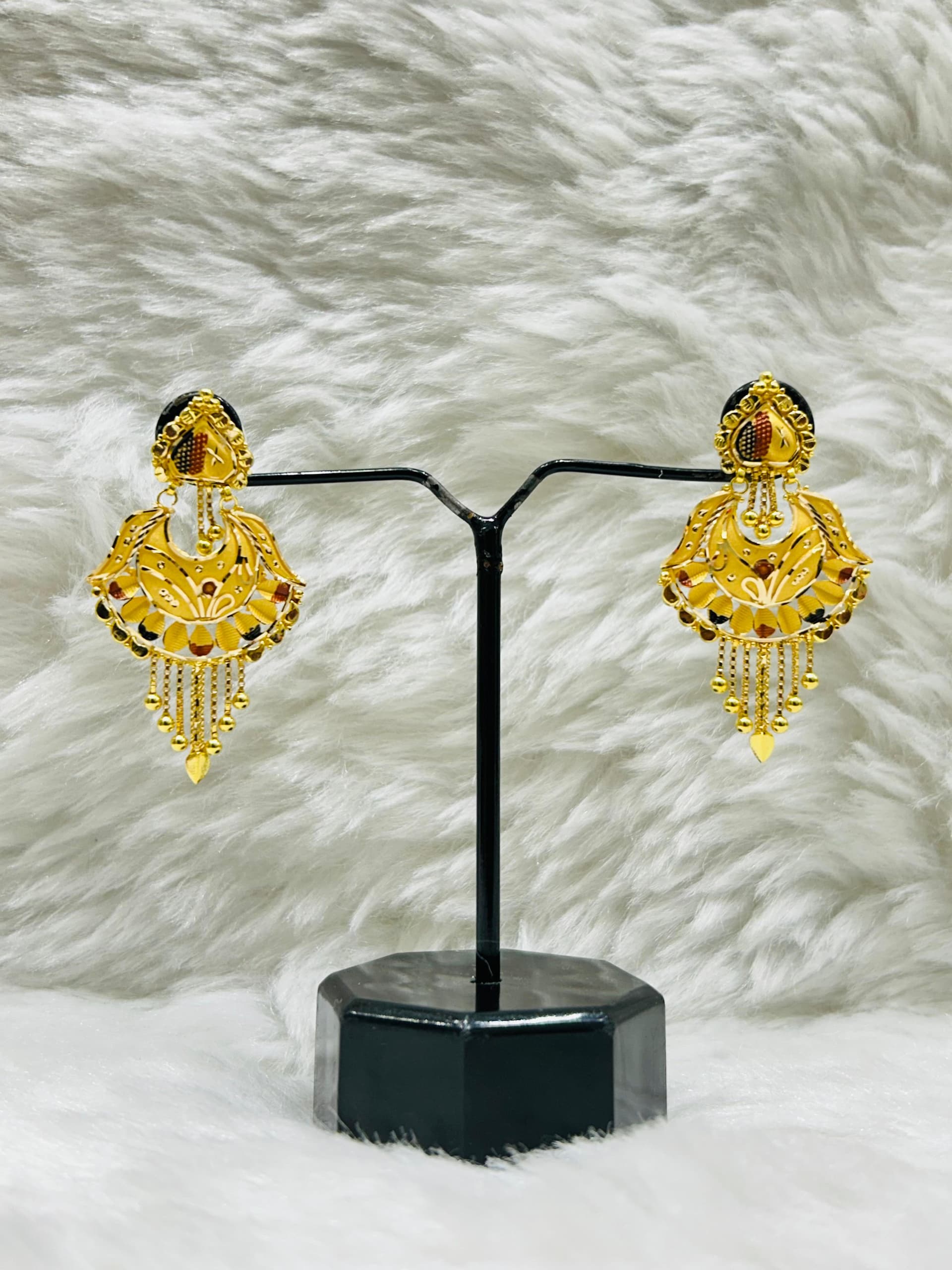 Paisley Peacock Meenakari Jhumka Earrings