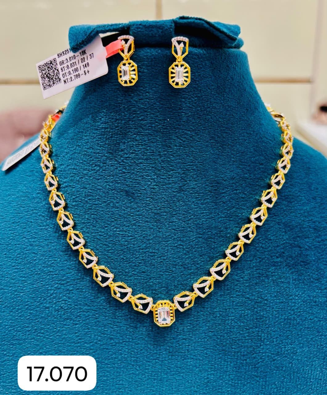 Elegant Diamond Pendant Set